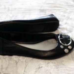 X Appeal, black flat loafers, 7.5